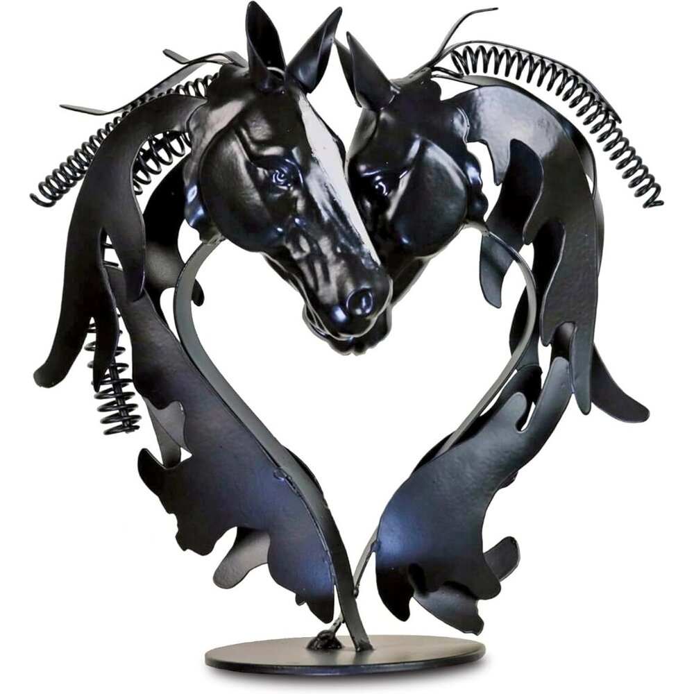 Handmade Horse Statue Décor Office & Home Hand-Painted Metal Sculpture